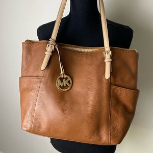 MICHAEL KORS Cognac and Tan Purse